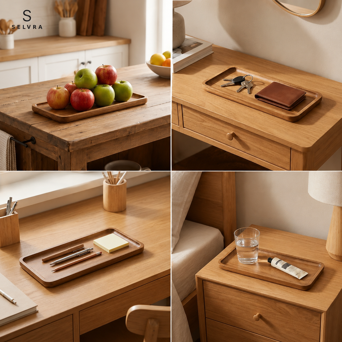 Holz-Ablage minimalistisch von Selvra, Ansicht 3