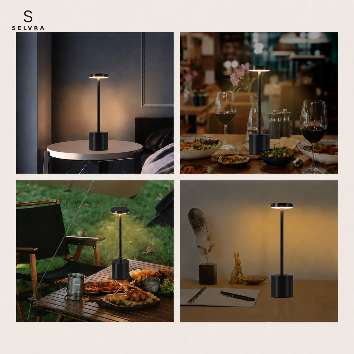 LED-Tischleuchte dimmbar von Selvra, Ansicht 5